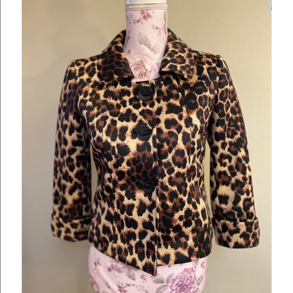 Tahari Leopard Suit